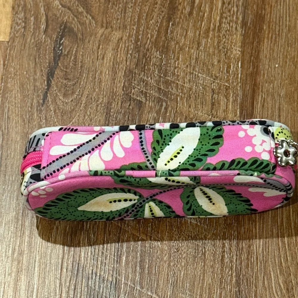 Vera Bradley Pink Green Floral Zip Pencil Case